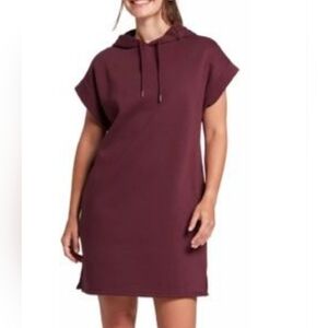 DSG Plus Burgundy Hooded Sweatshirt Dress NWOT Size 1X